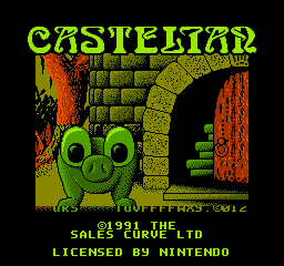 Castelian title screen for NES